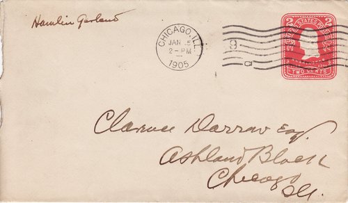 Hamlin Garland to Clarence Darrow, January 3, 1905, envelope