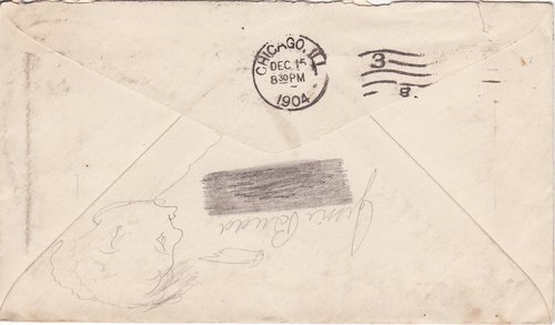 Hamlin Garland to Clarence Darrow, December 14, 1904, envelope back