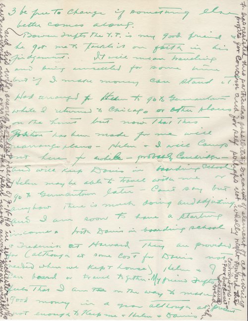 Fred Hamerstrom to Clarence Darrow, November 12, 1929, page three