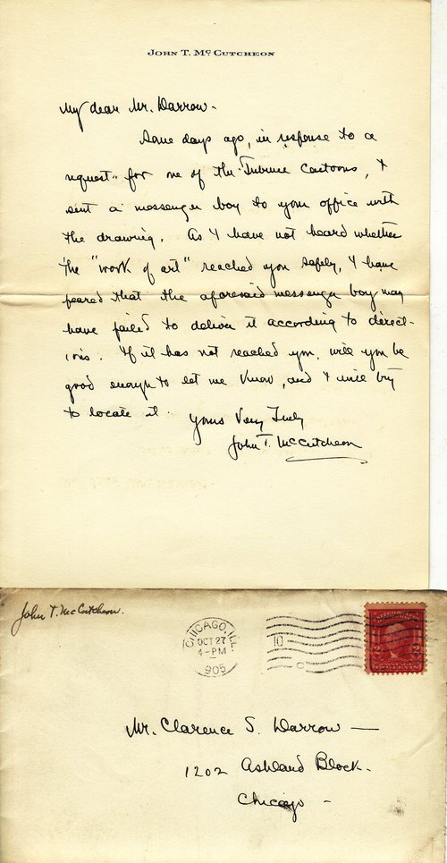 John T. McCutcheon to Clarence Darrow, October 27, 1905