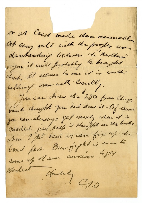 Clarence Darrow to Paul Darrow, September 28, 1911, page two