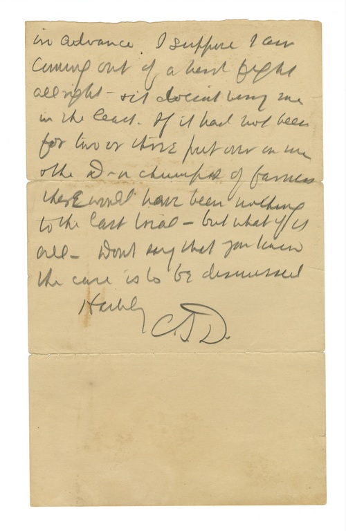 Clarence Darrow to Paul Darrow, March 24, 1913, page two