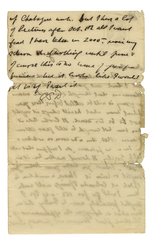 Clarence Darrow to Paul Darrow, August 16, 1913, page two