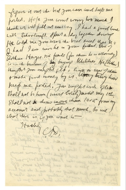 Image 2 of letter from   Clarence Darrow to   Paul Darrow