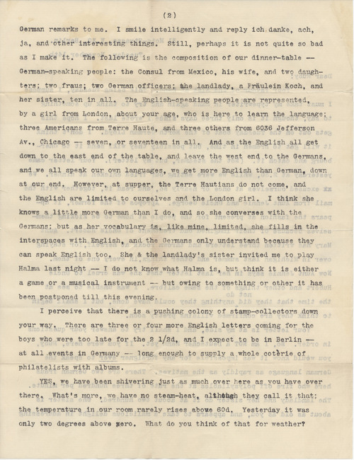 Karl K. Darrow to Ruby J. Splitstone, November 14, 1905, page two