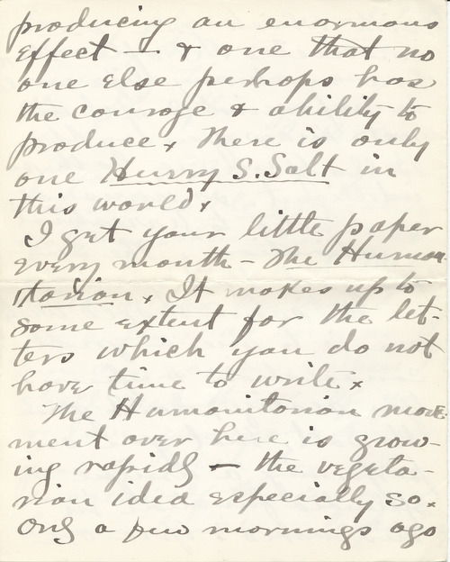 Image 3 of letter from   Howard J. Moore to   Henry S Salt