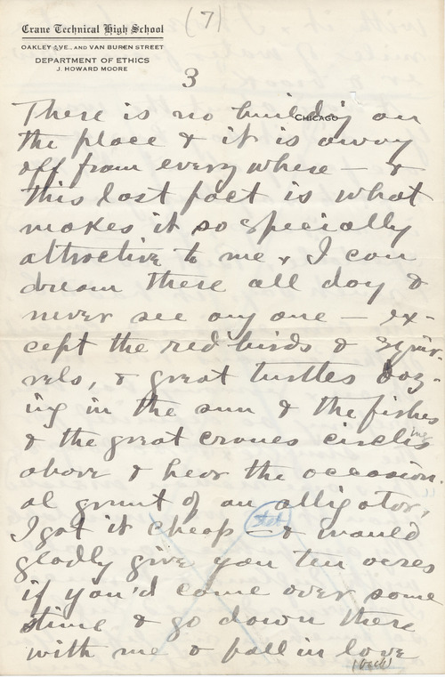 Image 5 of letter from   Howard J. Moore to   Henry S Salt