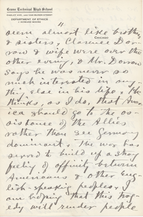 Image 7 of letter from   Howard J. Moore to   Henry S Salt