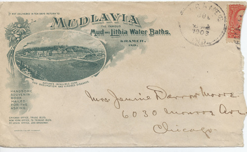 Mary Elizabeth Darrow to Jennie Darrow Moore, July 13, 1903, envelope front