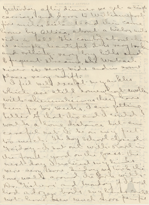 Mary Elizabeth Darrow to Jennie Darrow Moore, July 13, 1903, page two