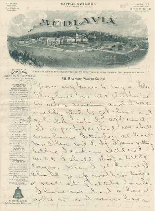 Mary Elizabeth Darrow to Jennie Darrow Moore, July 13, 1903, page three