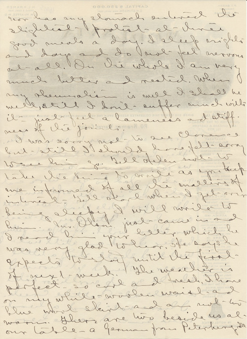 Mary Elizabeth Darrow to Jennie Darrow Moore, July 13, 1903, page four