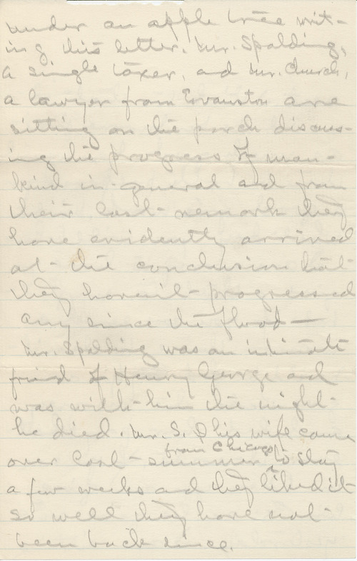 Mary Elizabeth Darrow to Jennie Darrow Moore, August 12, 1905, page six