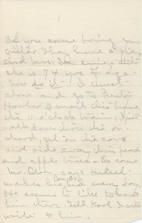 Mary Elizabeth Darrow to Jennie Darrow Moore, August 12, 1905, page seven