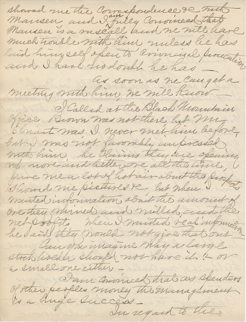 Jacob C. Lutz to Paul Darrow, September 4, 1907, page two
