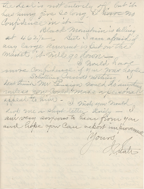 Jacob C. Lutz to Clarence Darrow, January 14, 1908, page two