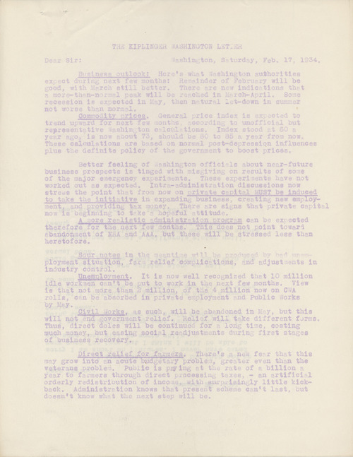 Paul Darrow to Irving Stone, January 26, 1941, recycled verso page