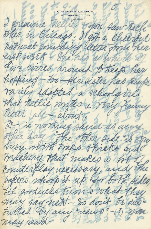 Ruby Darrow to Lillian Andersen Darrow, November 23, 1911, page five