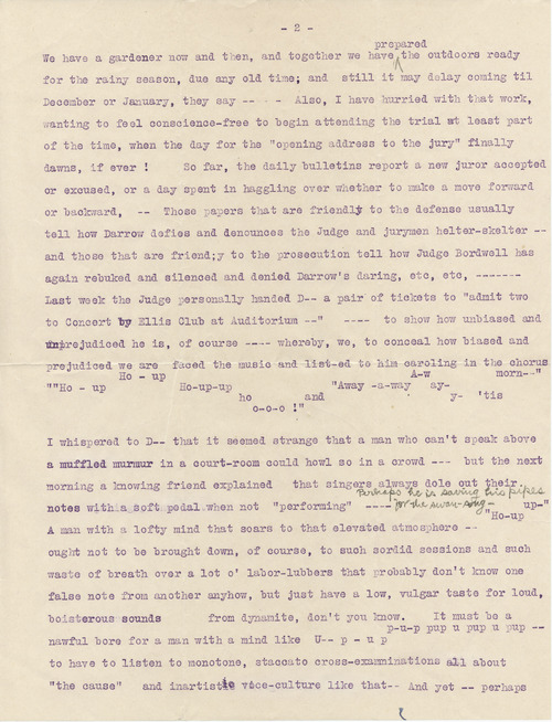 Ruby Darrow to Jennie Darrow Moore, November 25, 1911, page two