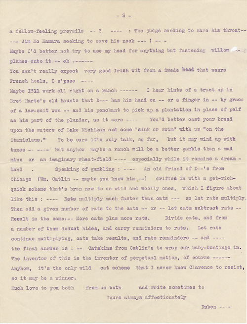 Ruby Darrow to Jennie Darrow Moore, November 25, 1911, page three