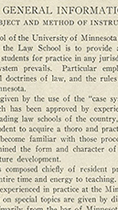University of Minnesota, Law School Bulletin (1920)