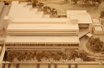 Model of Walter F Mondale Hall - view of addition in front of existing Law School