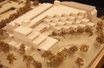 Model of Walter F Mondale Hall - view of South side of building / Plaza area