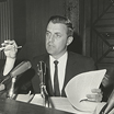 Senator Walter Mondale speaking at a congressional hearing