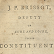 J.P. Brissot, Deputy of Eure and Loire, To His Constituents