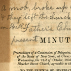 Thumbnail of Minutes from Proceedings of the New York Anti-Slavery Convention with handwritten notes