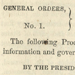 General Orders No 1 - Emancipation Proclamation