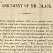 First page of 'Argument of Mr Black'