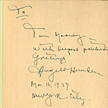 Handwritten inscription to Tom Mooney