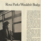 Thumbnail of American Heritage Magazine article showing Rosa Parks seated on a bus