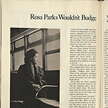American Heritage Magazine article showing Rosa Parks seated on a bus