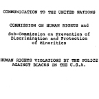 Thumbnail of Petition: 'Human Rights Violations by the Police Against Blacks in the U.S.A.'