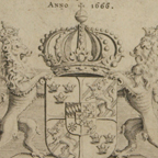 Highly ornate cover-page titled Sverikes Rikes Lagh